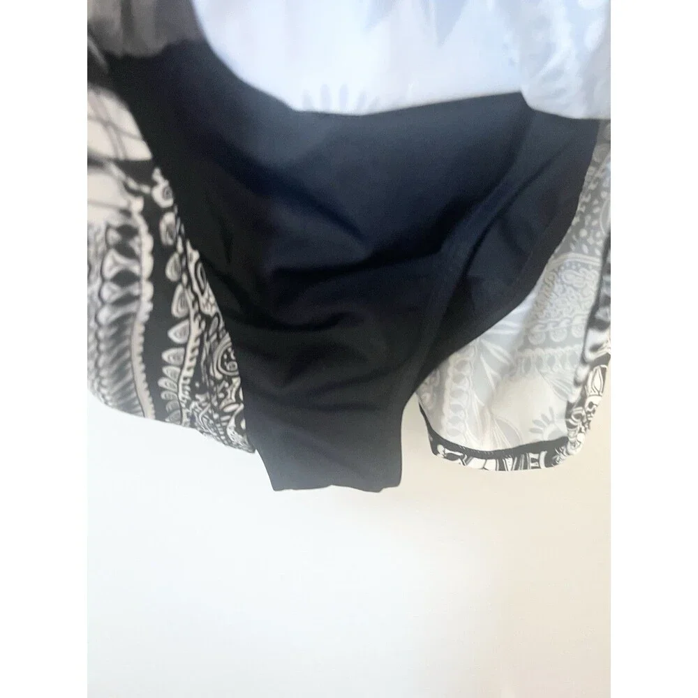 Jantzen Swim Dress Size 14 Slimming Ceramic Black White Beach Resort Swimsuit